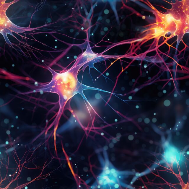 Abstract illustration of neural network. Seamless background and texture